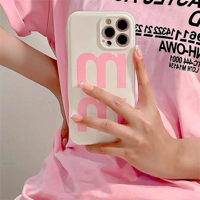 Funda para iPhone con diseño de pop socket de perla