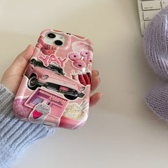 Funda estética rosa para iPhone