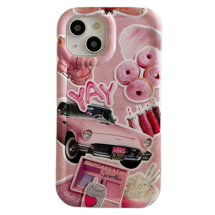 Funda estética rosa para iPhone