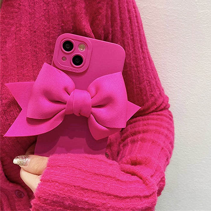 Funda para iPhone con lazo rosa