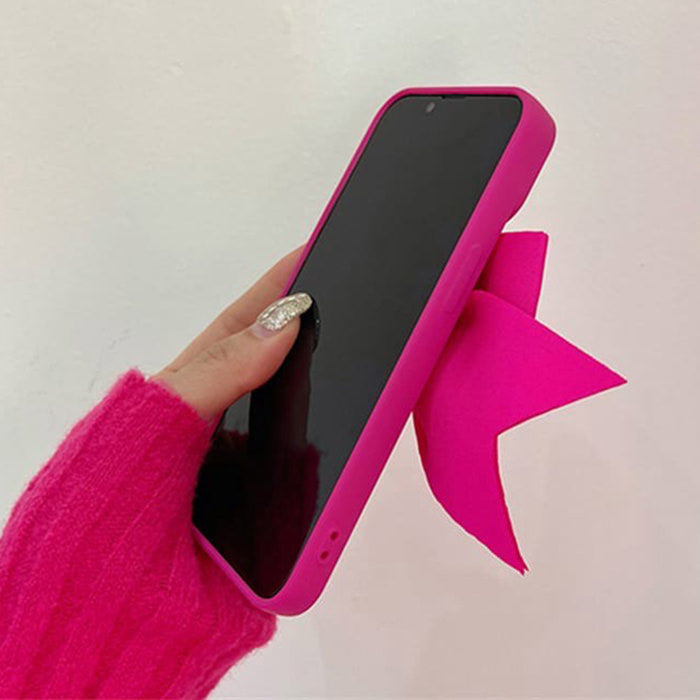 Funda para iPhone con lazo rosa