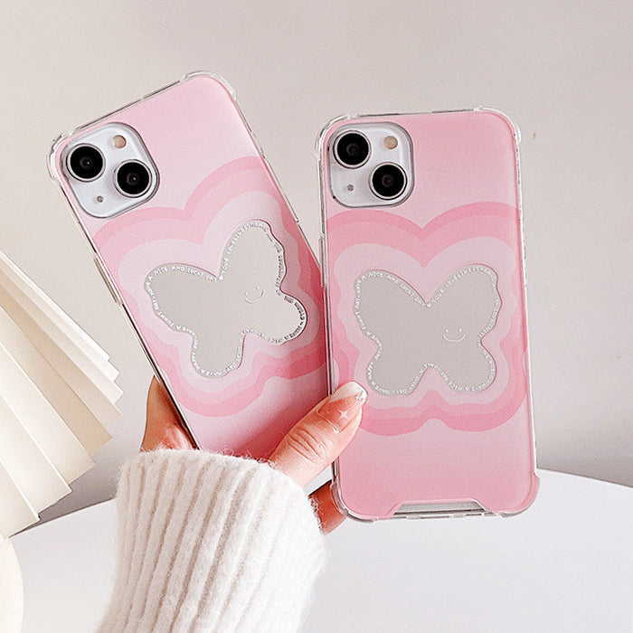 Pink Butterfly iPhone Case