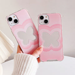 Funda para iPhone con mariposa rosa