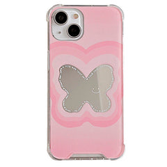 Funda para iPhone con mariposa rosa