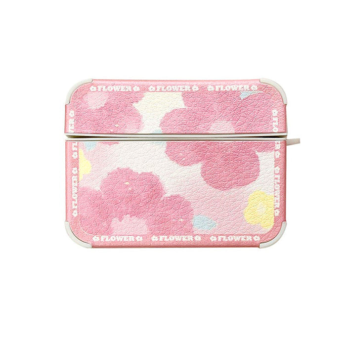 Estuche para Airpods con pintura floral rosa