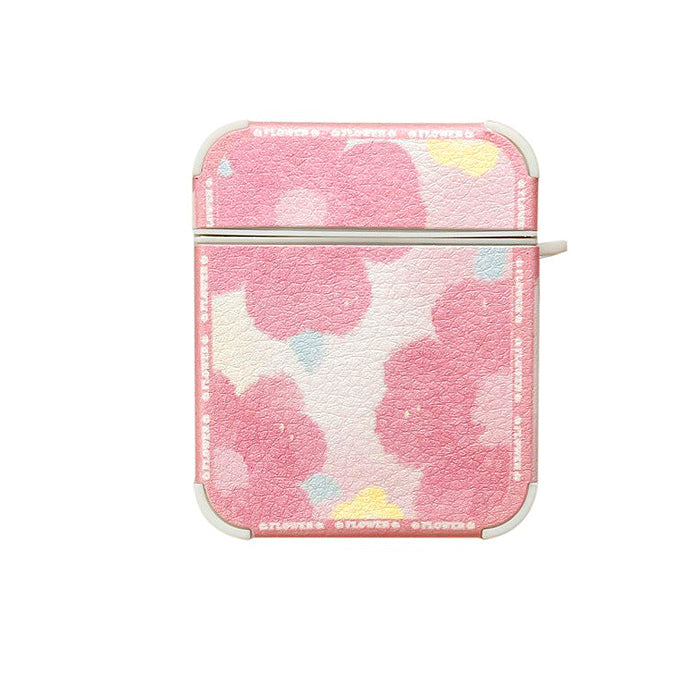 Pink Floral Paint Airpods Case