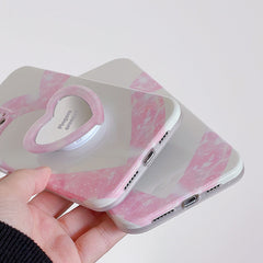 Funda para iPhone con corazón rosa