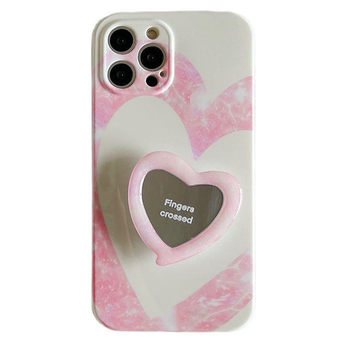 Funda para iPhone con corazón rosa