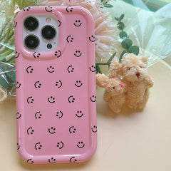 Pink Smile Face iPhone Case