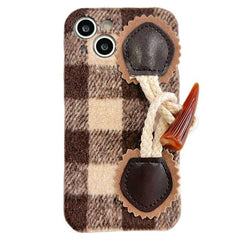 Funda para iPhone con hebilla a cuadros