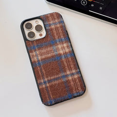 Funda para iPhone de lana a cuadros