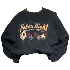 Sweatshirt mit Poker-Stickerei