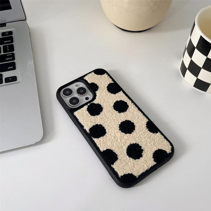 Funda para iPhone con diseño de osito de lunares