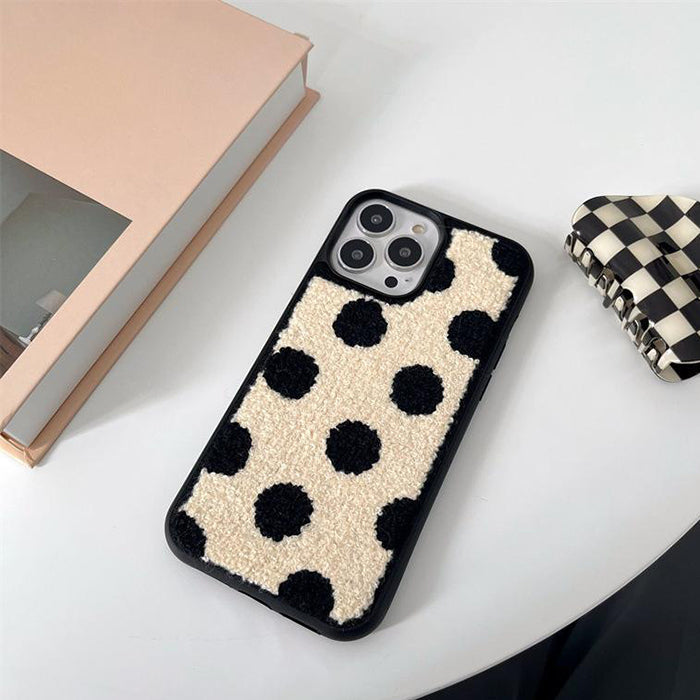 Funda para iPhone con diseño de osito de lunares