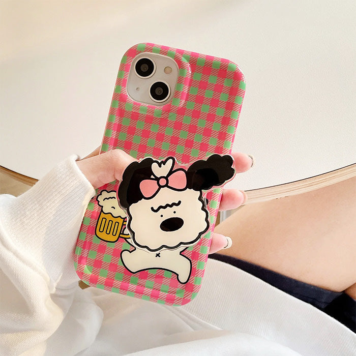 Funda para iPhone con diseño de caniche