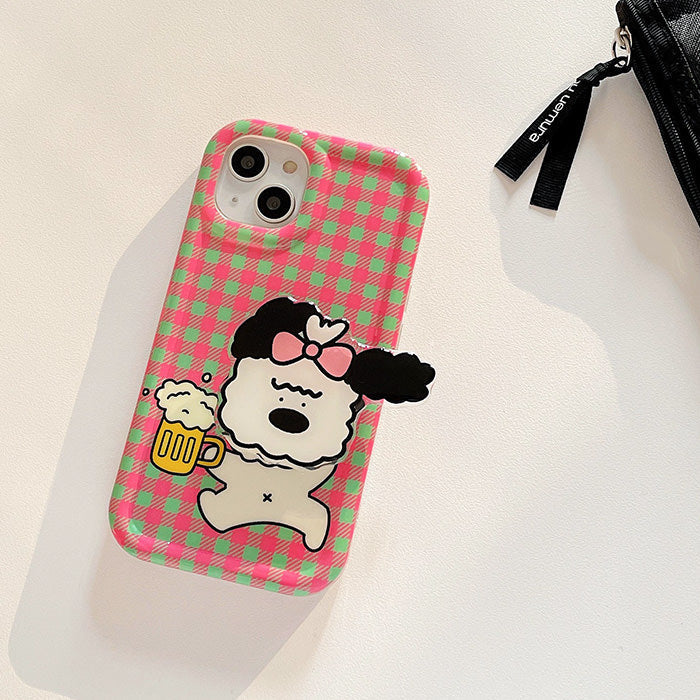 Funda para iPhone con diseño de caniche