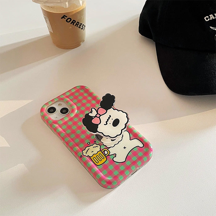 Funda para iPhone con diseño de caniche