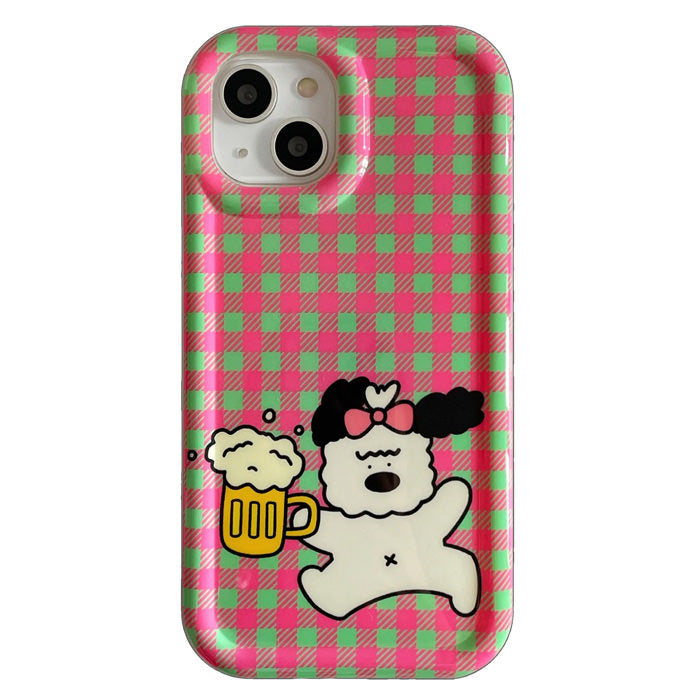 Funda para iPhone con diseño de caniche