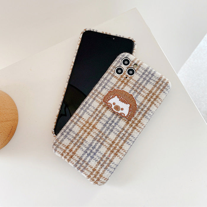 Funda para iPhone con diseño de pata de gallo preppy