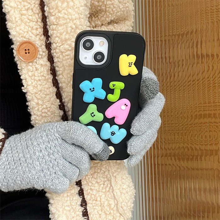 Funda para iPhone con alfabeto hinchado