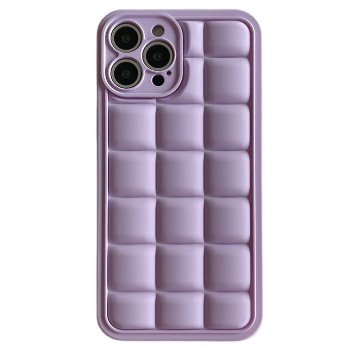 Funda para iPhone con cuadros morados