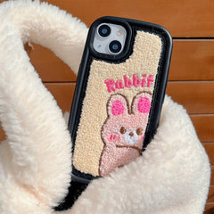 Funda para iPhone con bordado de conejo