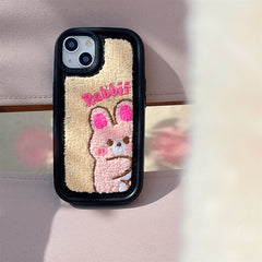 Funda para iPhone con bordado de conejo