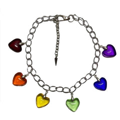 Collar de corazón arcoíris