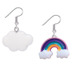 Regenbogen- und Wolken-Ohrringe 