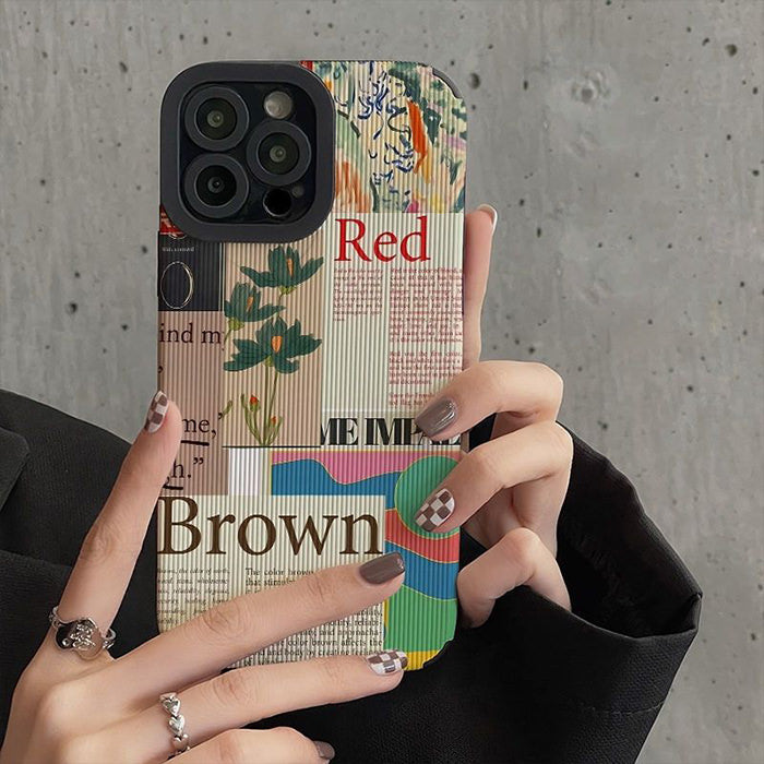 Red & Brown iPhone Case