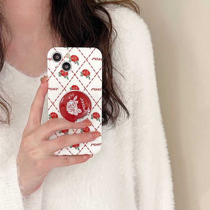 Funda para iPhone con diseño de rombos rosas