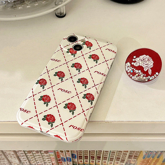 Funda para iPhone con diseño de rombos rosas