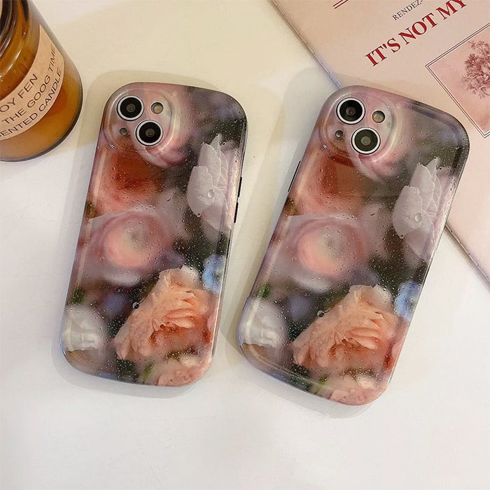 Funda para iPhone con pintura al óleo de rosas