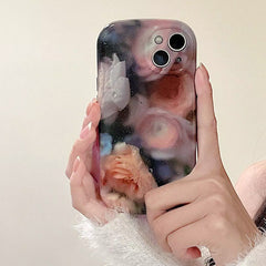 Funda para iPhone con pintura al óleo de rosas