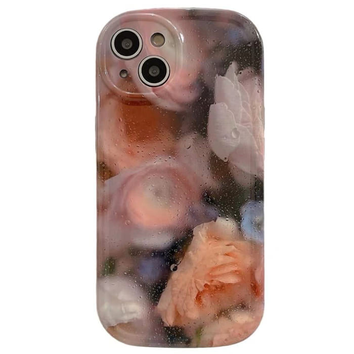 Funda para iPhone con pintura al óleo de rosas