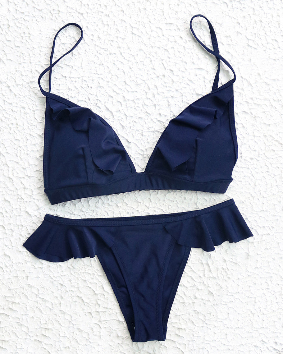 Conjunto de bikini con volantes