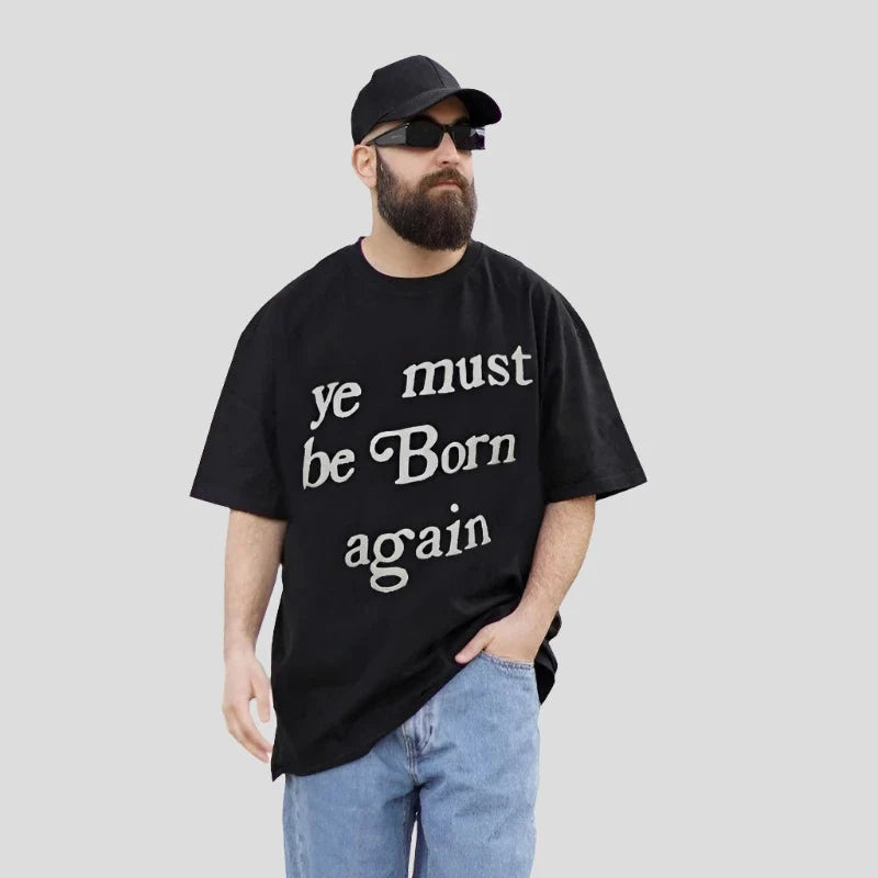 Sudadera con capucha Kanye - "Ye Must Be Born Again" unisex de gran tamaño