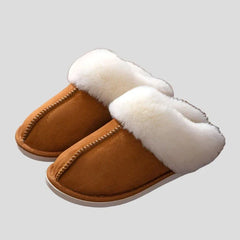 Winter Hausschuhe Damen Wildlederimitat
