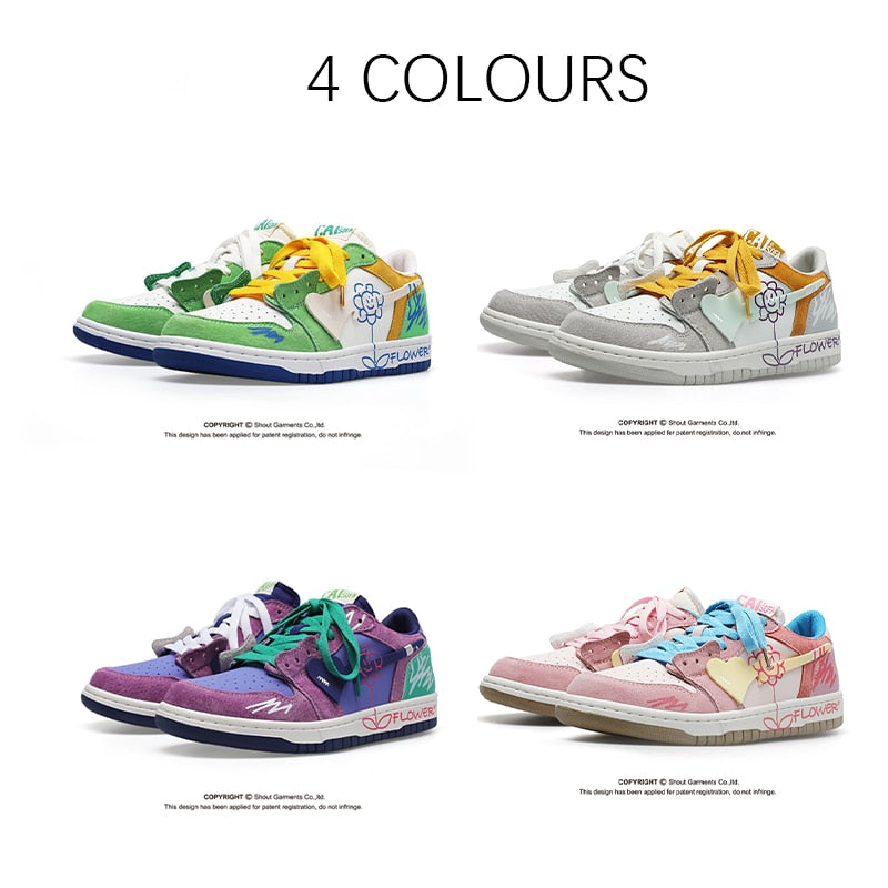 Low-top Graffiti Sneakers for Women