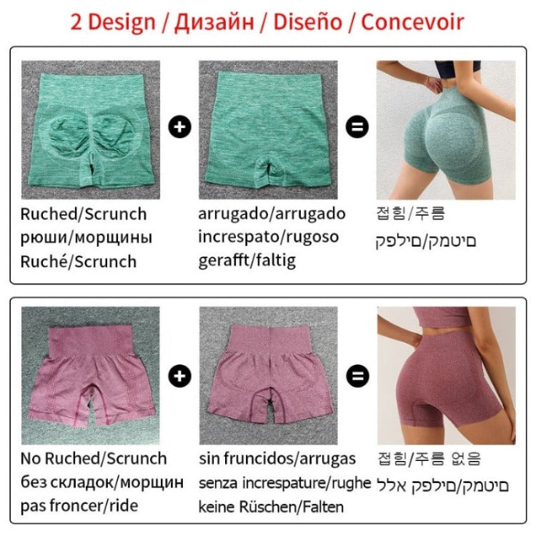 Pantalones cortos push up de fitness para mujer