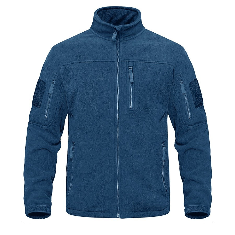 Tactical Warmth and Style Men's Full-Zip Fleece Jacket