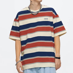 Camiseta holgada de rayas unisex