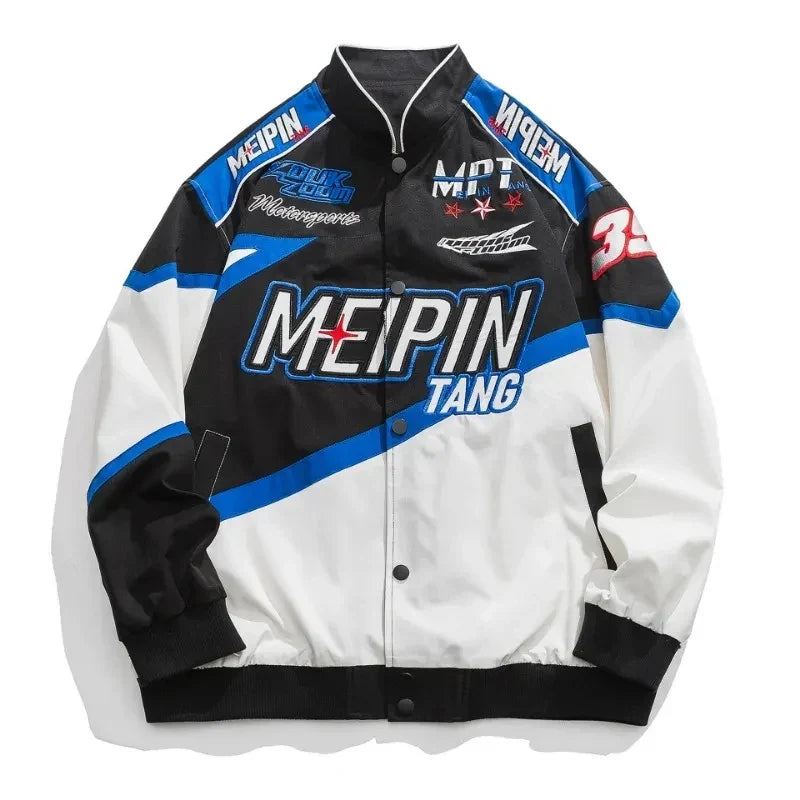 Embroidered Racing Jacket for Men