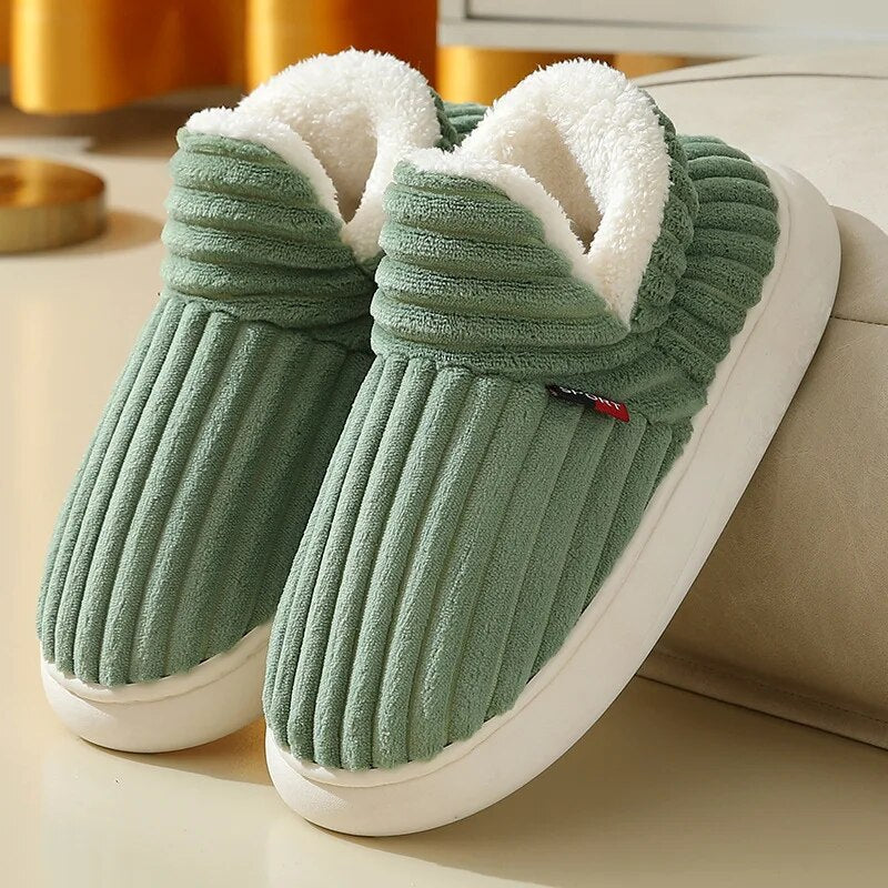 Pantuflas de invierno unisex acogedoras con forro de piel