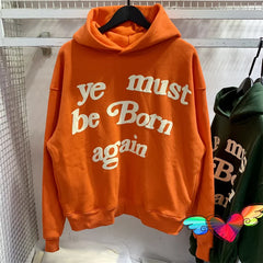 Sudadera con capucha Kanye - "Ye Must Be Born Again" unisex de gran tamaño