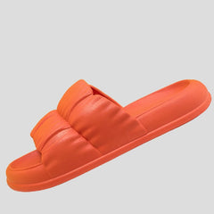 Indoor-Slide-Schuhe mit 3,5 cm Plateausohle und Einzelriemen für Damen