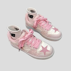 Zapatillas de lona Y2K Pastel Star para mujer