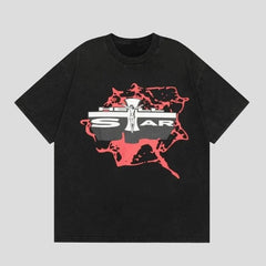 Hellstar Tshirt Duo Parent-Child Printed Oversized Hip-hop Tees