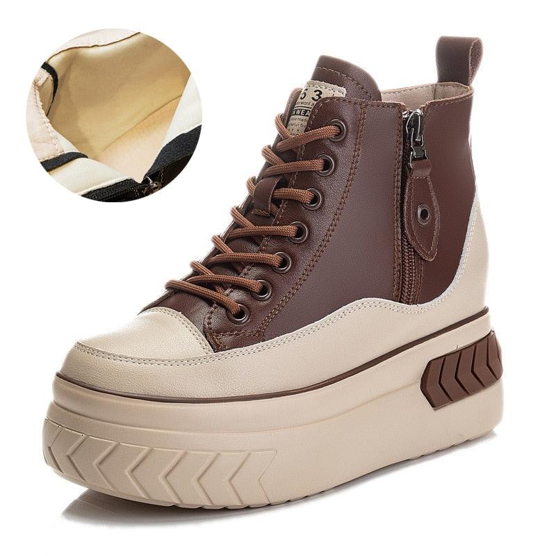 Plateau-Sneaker-Boots für Damen