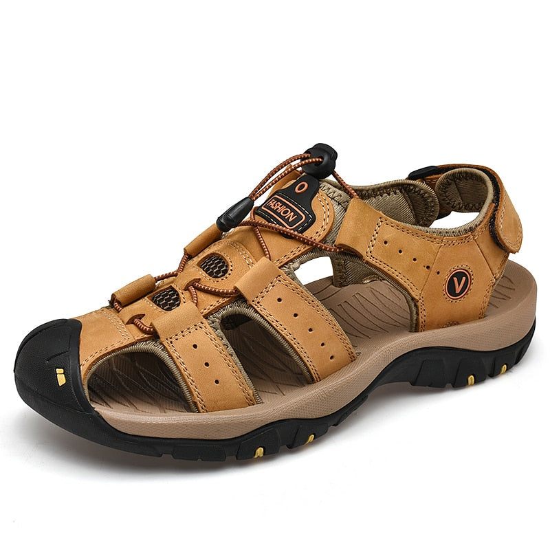 Sandalias de cuero para hombre para exteriores de verano